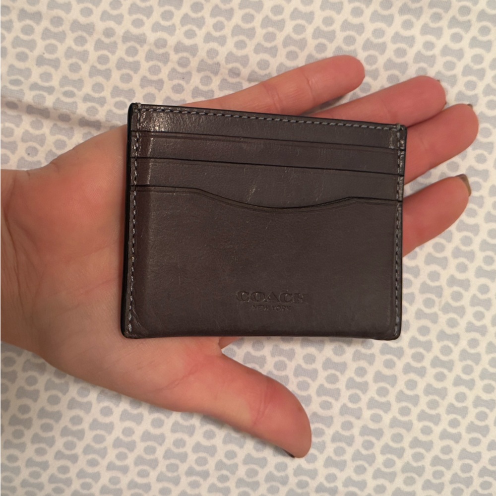 Coach Dark Brown Leather Card Holder - Picture 4 of 12